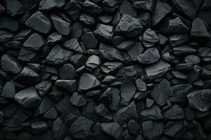 steentjes stenen achtergrond met zwart afgezwakt. ai gegenereerd foto