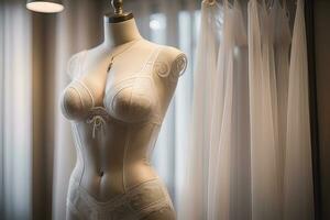 sensueel lingerie Aan een mannequin. ai generatief foto