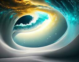 abstract achtergrond lijkt op de Speel van licht en water stromingen onder de oceaan oppervlak. foto