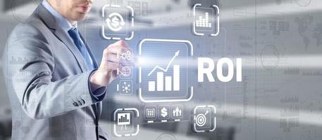 roi rendement op investering bedrijfstechnologie analyse financiën concept