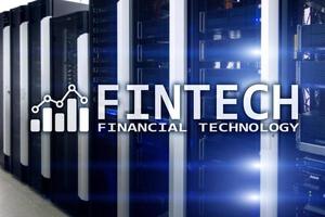 fintech - financiële technologie. bedrijfsoplossingen en softwareontwikkeling. foto