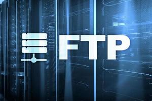 ftp - protocol voor bestandsoverdracht. internet en communicatie technologie concept. foto