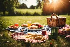 Internationale picknick dag ai generatief foto