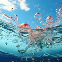 water plons met bubbels - ai generatief foto