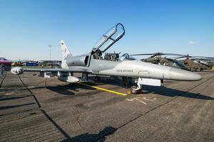 Tsjechisch lucht dwingen aero l-159t1 alca 6078 trainer vliegtuig statisch Scherm Bij siaf Slowaaks Internationale lucht fest 2019 foto