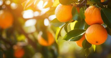 oranje tuin in de ochtend, zomer achtergrond foto