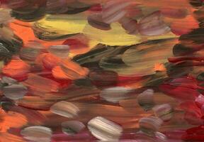 oranje rood bruin acryl olie schilderij structuur foto