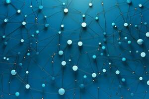abstract gebied tech netwerken achtergrond atoom blauw punt wetenschap aansluiten technologie veelhoek foto