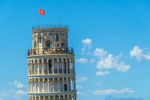 de beroemd leunend toren in pisa, Italië foto