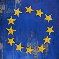 de Europese unie vlag met sterren Aan het foto