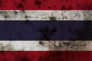 oud Thailand grunge achtergrond vlag foto