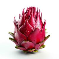 draak fruit roze kleur wit achtergrond foto