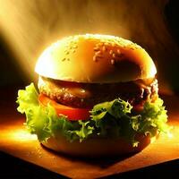Hamburger pasteitje recept achtergrond foto