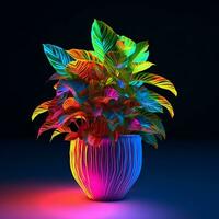 helder kleur sier- planten in de pot foto