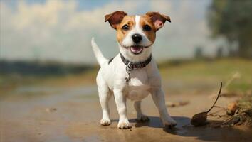 vrij jack Russell terriër hond foto