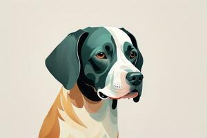 schattig en aanbiddelijk vector illustratie in vlak stijl Aan solide kleur achtergrond. ai generatief foto