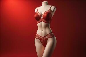 sensueel lingerie Aan een mannequin. ai generatief foto