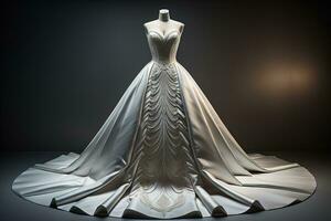 bruiloft jurk Aan een mannequin. ai generatief foto