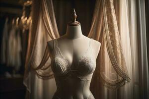 sensueel lingerie Aan een mannequin. ai generatief foto