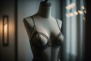 sensueel lingerie Aan een mannequin. ai generatief foto