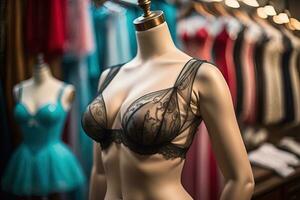 sensueel lingerie Aan een mannequin. ai generatief foto