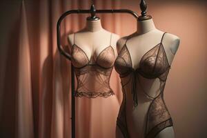 sensueel lingerie Aan een mannequin. ai generatief foto