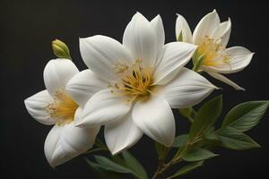 dichtbij omhoog van een bloeiend kleurrijk bloemen in lente. detailopname. ai generatief foto