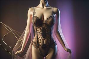 sensueel lingerie Aan een mannequin. ai generatief foto