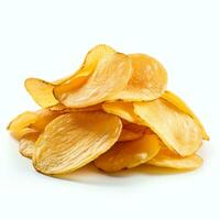 reclame fotografie van aardappel chips met studio verlichting foto