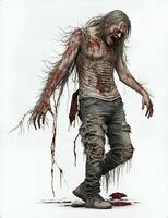 eng zombies Aan wit achtergrond foto