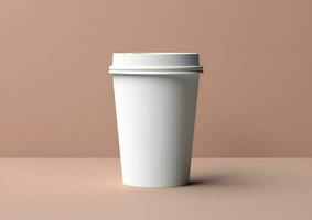 koffie papier kop mockup blanco koffie papier mok bespotten omhoog Hoes foto