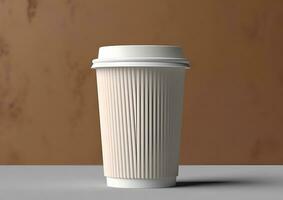 koffie papier kop mockup blanco koffie papier mok bespotten omhoog Hoes foto