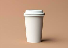 koffie papier kop mockup - blanco koffie mok bespotten omhoog Hoes foto