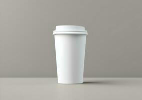 koffie papier kop mockup - blanco koffie mok bespotten omhoog Hoes foto