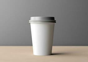 koffie papier kop mockup - blanco koffie mok bespotten omhoog Hoes foto