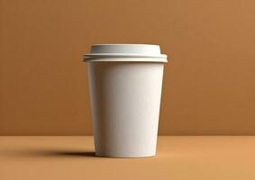 koffie papier kop mockup - blanco koffie mok bespotten omhoog Hoes foto