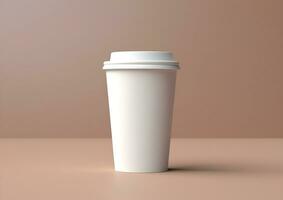 koffie papier kop mockup - blanco koffie mok bespotten omhoog Hoes foto