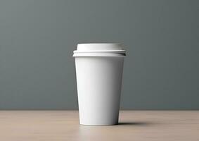 koffie papier kop mockup - blanco koffie mok bespotten omhoog Hoes foto