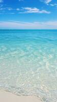 tropisch strand met wit zand en turkoois zee water ai gegenereerd foto