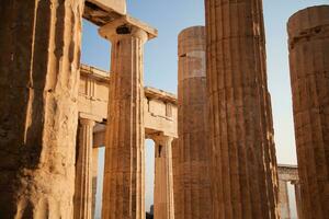 Parthenon keer bekeken in Athene, Griekenland foto