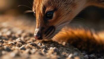 schattig klein zoogdier op zoek Bij camera, pluizig katje, speels nieuwsgierigheid gegenereerd door ai foto