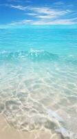 tropisch strand met wit zand en turkoois zee water ai gegenereerd foto