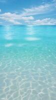 tropisch strand met wit zand en turkoois zee water ai gegenereerd foto