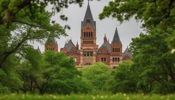 Christendom beroemd architectuur vitrines geloof, geschiedenis, en natuur gebouwd structuren gegenereerd door ai foto