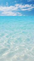 tropisch strand met wit zand en turkoois zee water ai gegenereerd foto