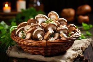 heerlijk en aromatisch champignons zeer gewaardeerd voor hun uniek smaak en culinaire toepassingen foto