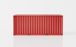 lading container, vracht en exporteren, 3d weergave. foto