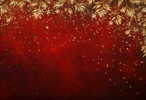 rode en gouden kerstachtergrond foto