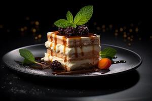 tiramissu Italiaans dessert.ai generatief foto