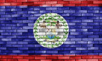 vlag en jas van armen van Belize Aan een getextureerde achtergrond. concept collage. foto